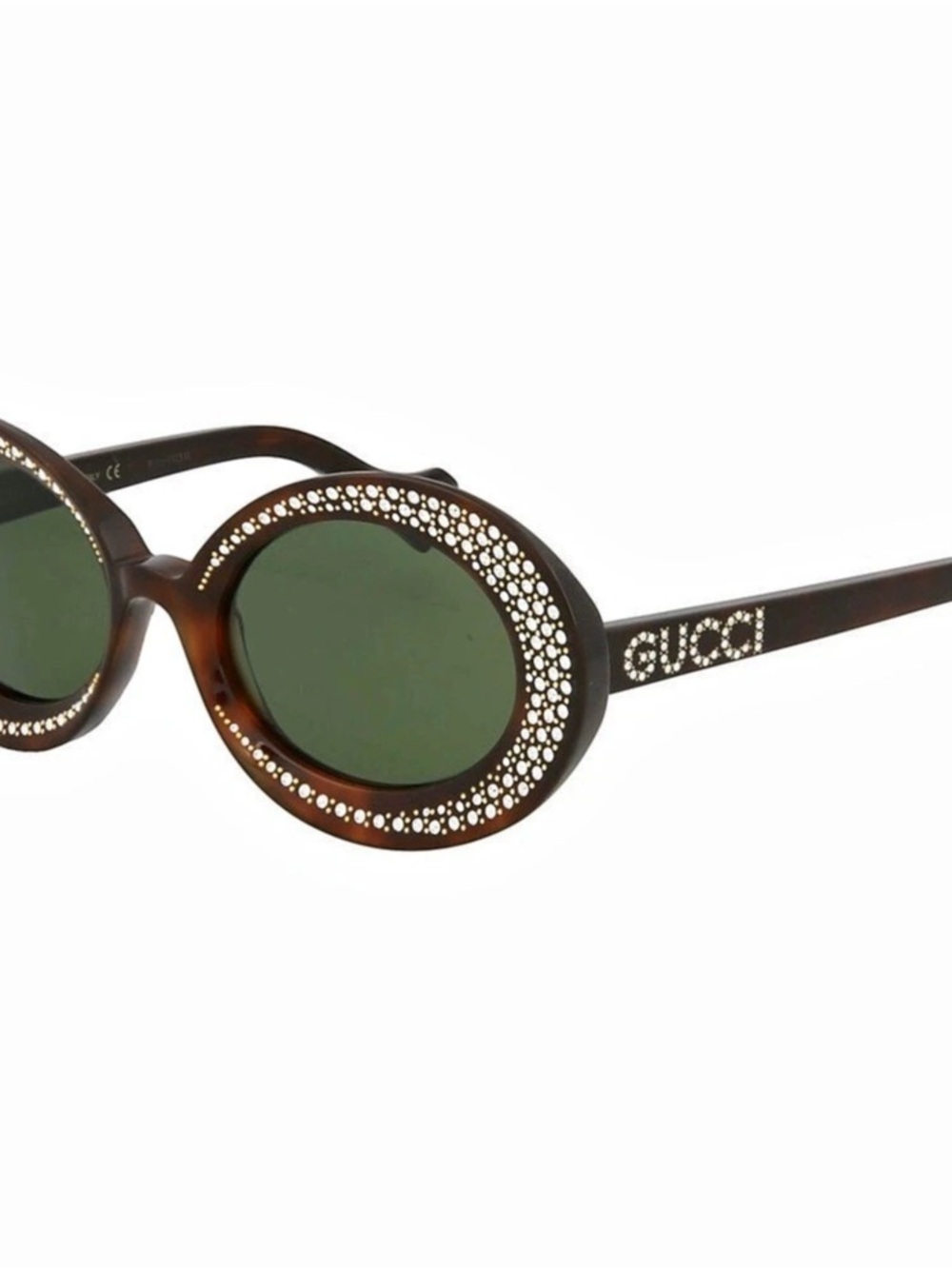 GUCCI GG0618S Crystal Oval Sunglasses “Hollywood Forever” Tortoise Shell - NWT